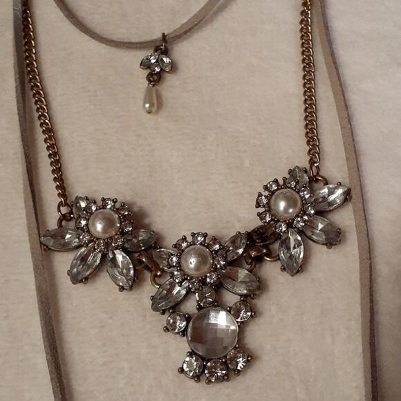 Necklace Layered Suede Charms, Beads Modern Long Length Bohemian Gyspy Elegant - Picture 3 of 11